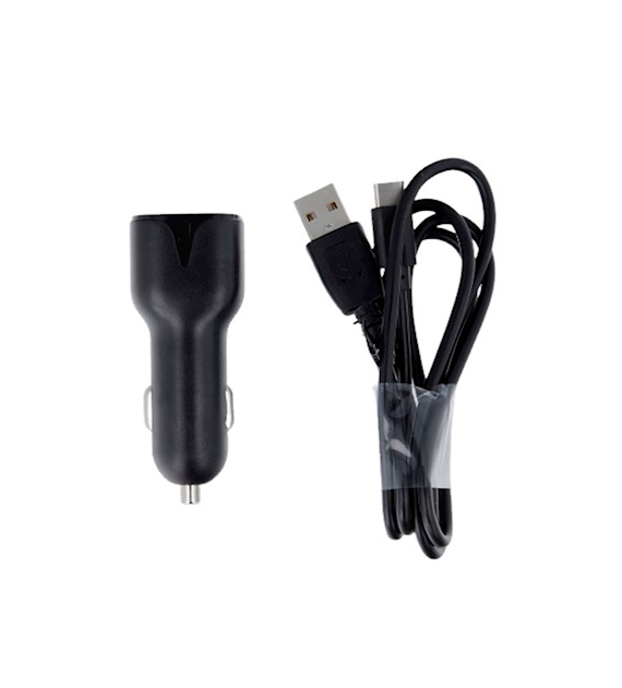 AKC.Ładowarka 2xUSB 2,4A czarna + kabel USB-C Maxlife MXCC-01 *OEM0400069*