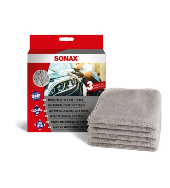 SONAX delikatna ściereczka z mikrofibry 3szt   (451000)