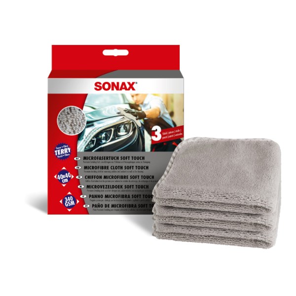 SONAX delikatna ściereczka z mikrofibry 3szt   (451000)