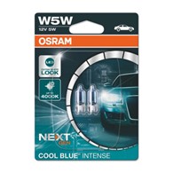 Żarówka 12V   5W W5W T10 całoszklana halogen OSRAM Cool Blue Intens NEXT GEN (4000K) 2szt
