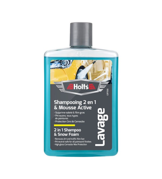 Holts Szampon z woskiem + aktywna piana 2w1 (neutralne pH)  475ml