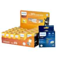 Żarówka 12V Display Philips +30% (20H7+10H4)  + Latarka czołowa HL22M Philips