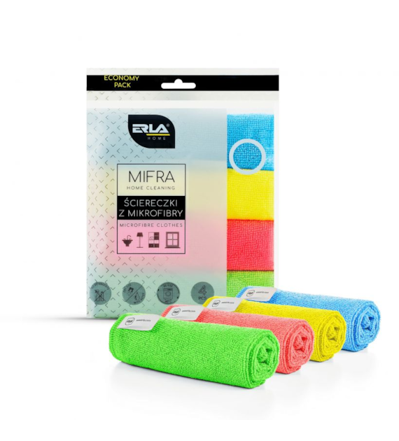 K2 MIFRA 4 ściereczki uniwersalne z mikrofibry 30x30 (op. 24szt) (R1010)