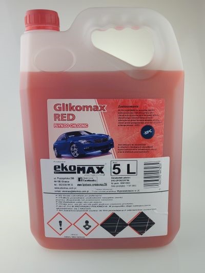 Płyn do chłodnic GLIKOMAX czerwony  5L gotowy-35C qq