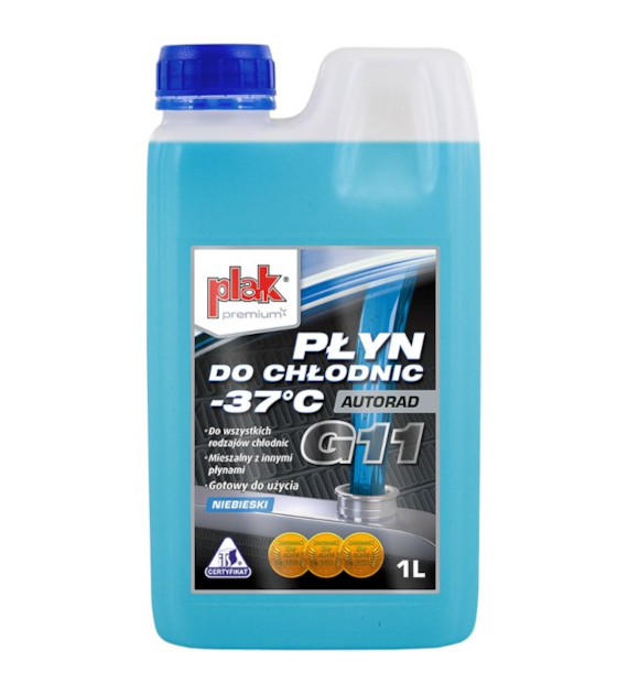 Płyn do chłodnic Plak Autorad BLUE  1l gotowy niebieski G11
