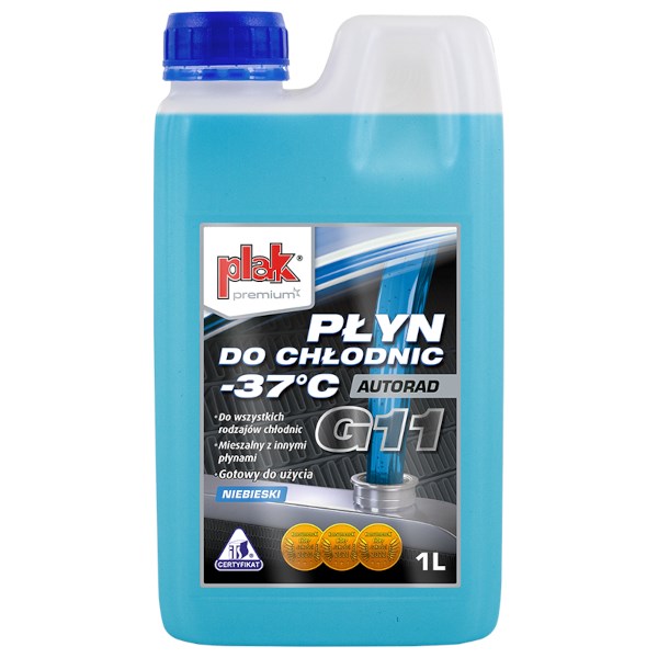 Płyn do chłodnic Plak Autorad BLUE  1l gotowy niebieski G11