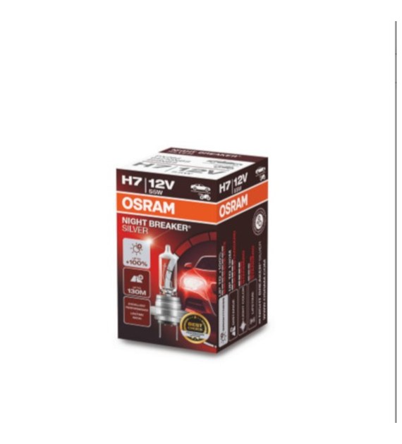 Żarówka 12V H7  55W OSRAM NIGHT BREAKER SILVER +100% (Składane pudełko) 1szt