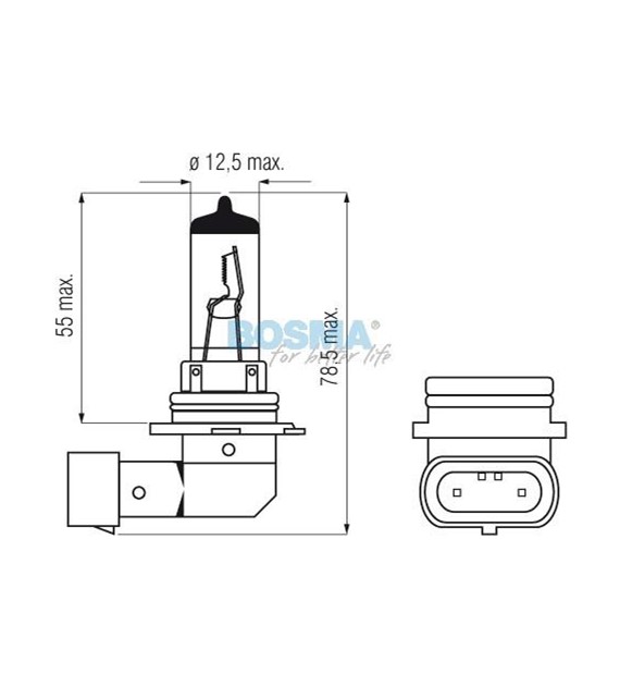 Żarówka 12V H10 42W Bosma *5398*