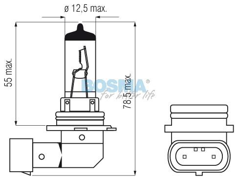 Żarówka 12V H10 42W Bosma *5398*