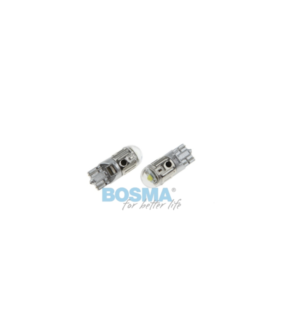 Żarówka 12V Bosma W5W T10 1x LED CREE2525 WHITE 6000K CANBUS 2szt *6537* qq