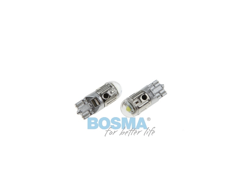 Żarówka 12V Bosma W5W T10 1x LED CREE2525 WHITE 6000K CANBUS 2szt *6537*