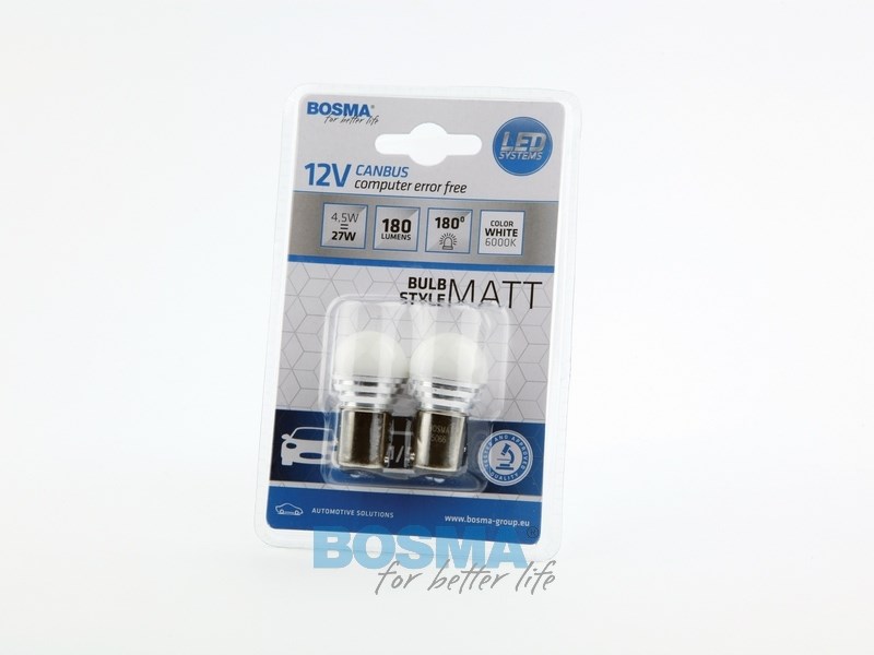 Żarówka 12V Bosma BAY15d 9x LED SMD2835 WHITE 6000K  CANBUS 2szt *5066* qq