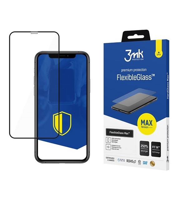AKC. 3MK Szkło FlexibleGlass Max iPhone Xr Black