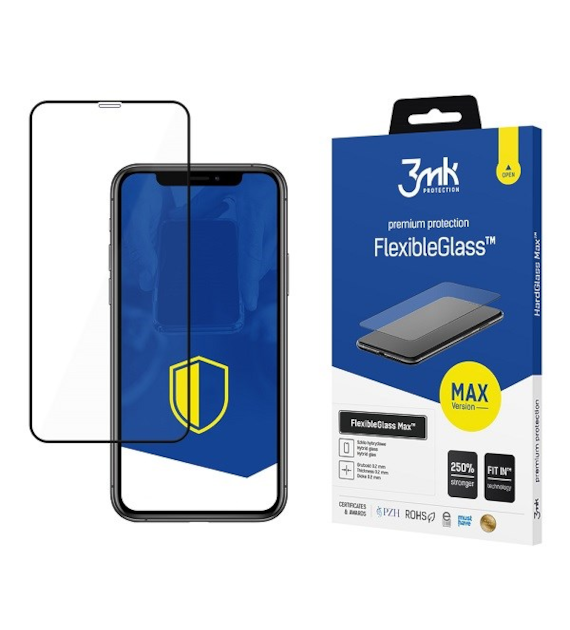 AKC. 3MK Szkło FlexibleGlass Max iPhone Xr Black qq