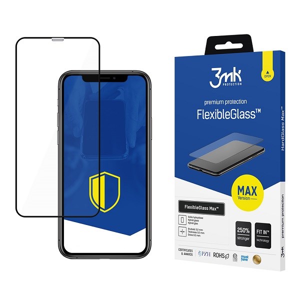 AKC. 3MK Szkło FlexibleGlass Max iPhone Xr Black qq
