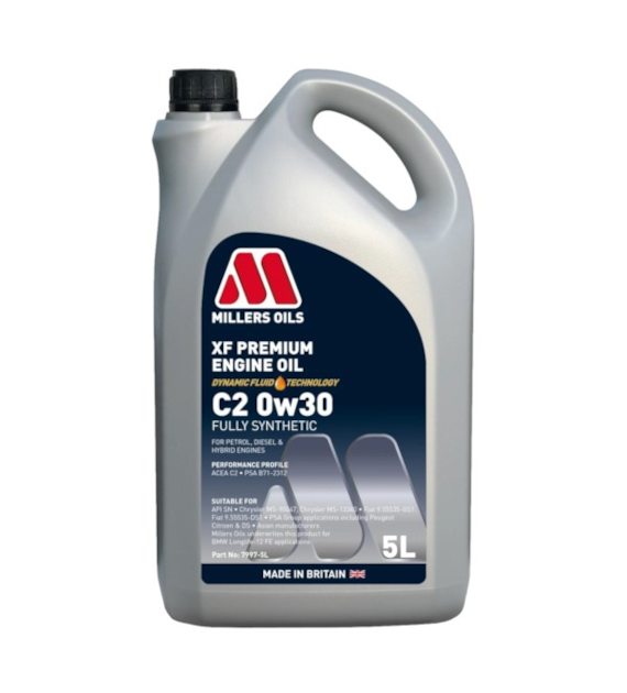 Olej Millers XF Premium C2 0w/30 5l (7997) BMW LL-12 FE, Fiat 9.55535-GS1 / DS1