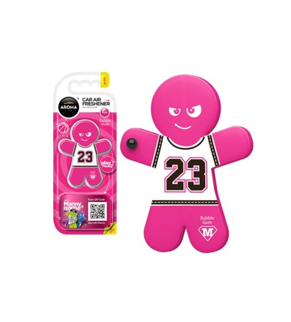 Zapach AROMA CAR Polymer Manny BUBBLE GUM *  *026294* (op. 10szt)