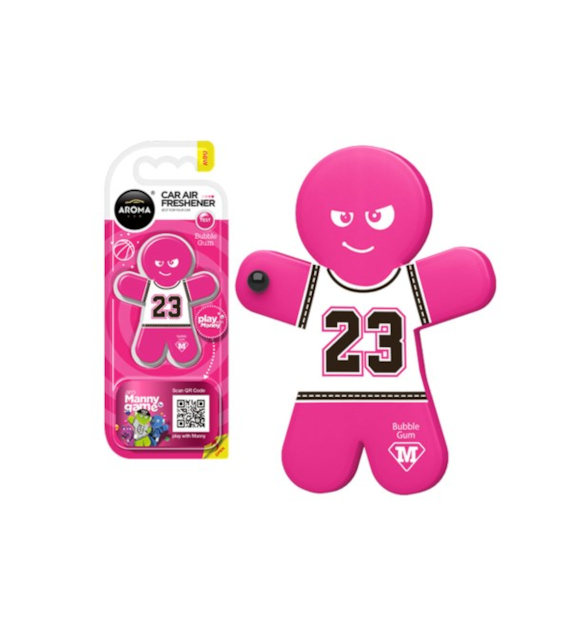 Zapach AROMA CAR Polymer Manny BUBBLE GUM *  *026294* (op. 10szt)
