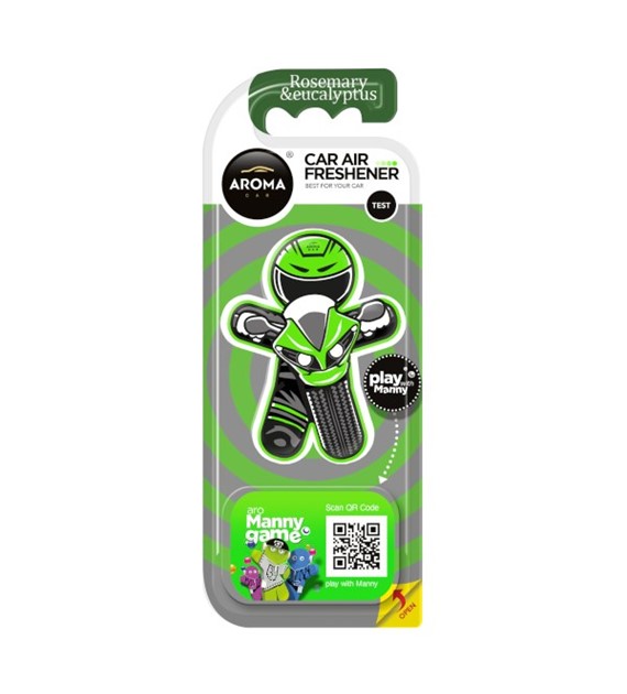 Zapach AROMA CAR Polymer Manny BIKER RESEMARY&EUCALYPTUS  *107789* (op. 10szt)