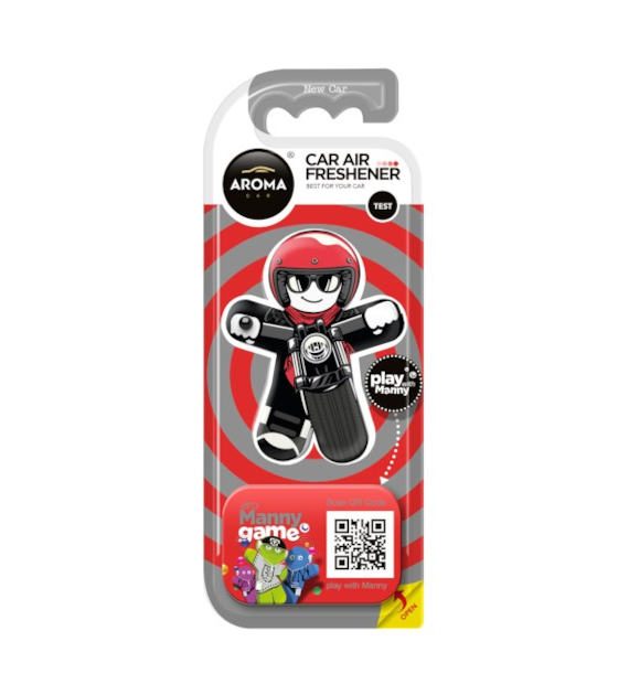 Zapach AROMA CAR Polymer Manny BIKER NEW CAR  *108113* (op. 10szt)
