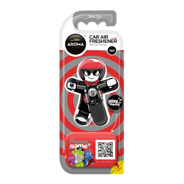 Zapach AROMA CAR Polymer Manny BIKER NEW CAR  *108113* (op. 10szt)
