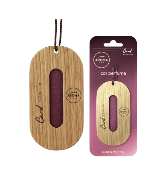 Zapach AROMA CAR Premium Wood Card OUD&PEPPER  *104528* (op. 12szt) qq