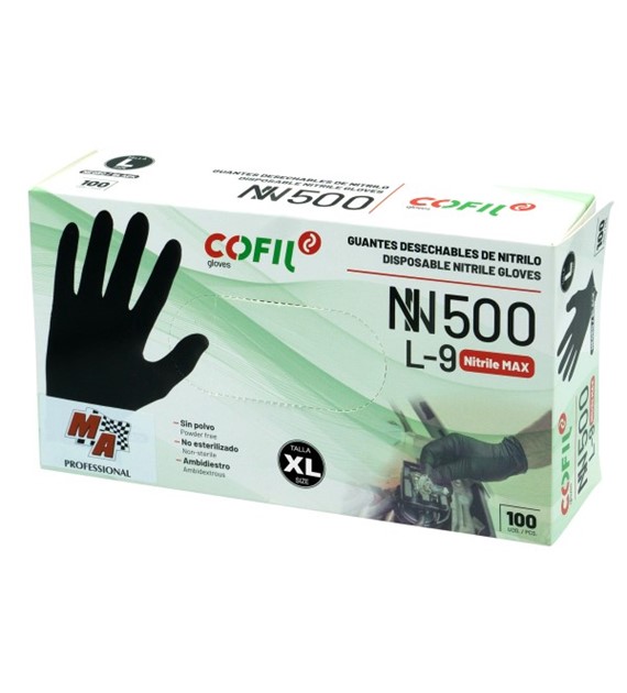 MA PRO Rękawice nitrylowe XL czarne 500 / 100szt