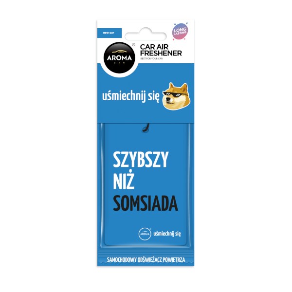 Zapach AROMA CAR Cellulose Let's Smile NEW CAR *  *106676* (op. 24szt)