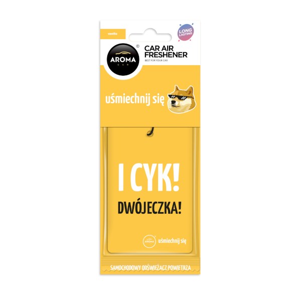 Zapach AROMA CAR Cellulose Let's Smile COTTON VANILLA *   *106638* (op. 24szt)