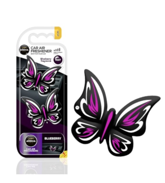 Zapach AROMA CAR Polymer Butterfly BLUEBERRY 2szt *  *029065* (op. 10szt)