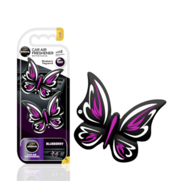 Zapach AROMA CAR Polymer Butterfly BLUEBERRY 2szt *  *029065* (op. 10szt)