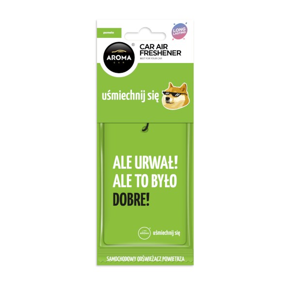 Zapach AROMA CAR Cellulose Let's Smile POMELO *  *106669* (op. 24szt)