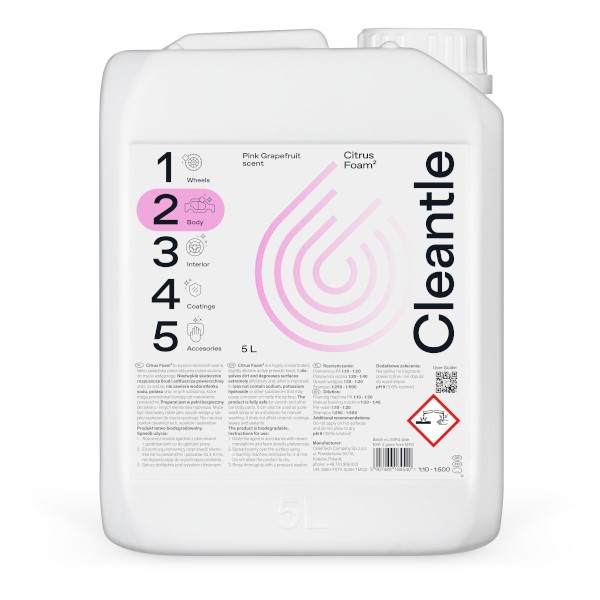 CLEANTLE Citrus Foam Pink Grapefruit - piana aktywna 5l