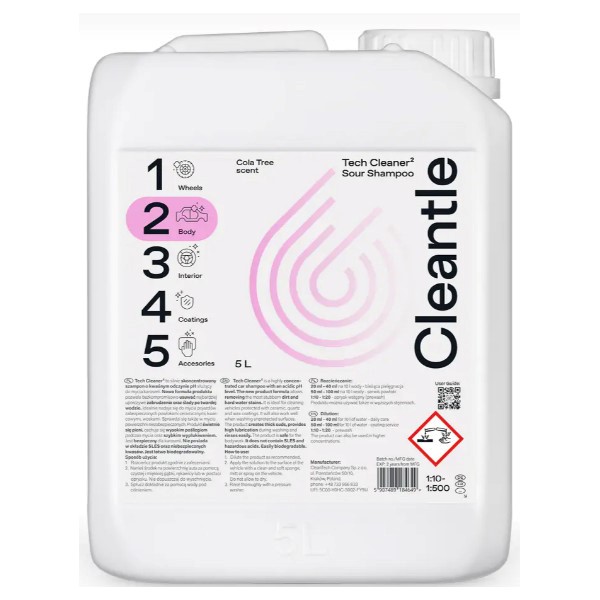 CLEANTLE Tech Cleaner - kwaśny szampon 5l