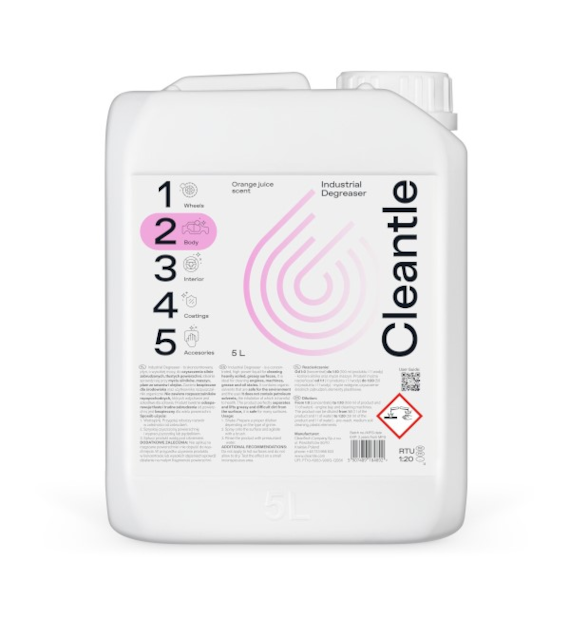 CLEANTLE Industrial Degreaser - czyszczenie silnie zabrudzonych powierzchni 5l WW