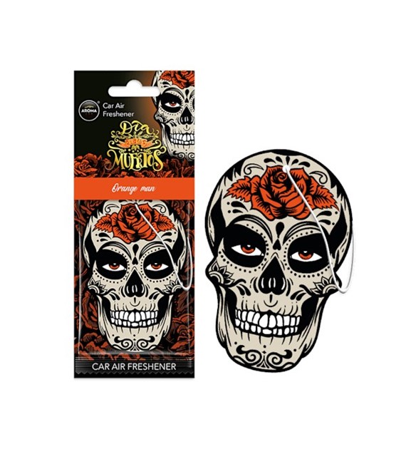 Zapach AROMA CAR Muertos ORANGE MAN SKULL  *103798* (op. 24szt)