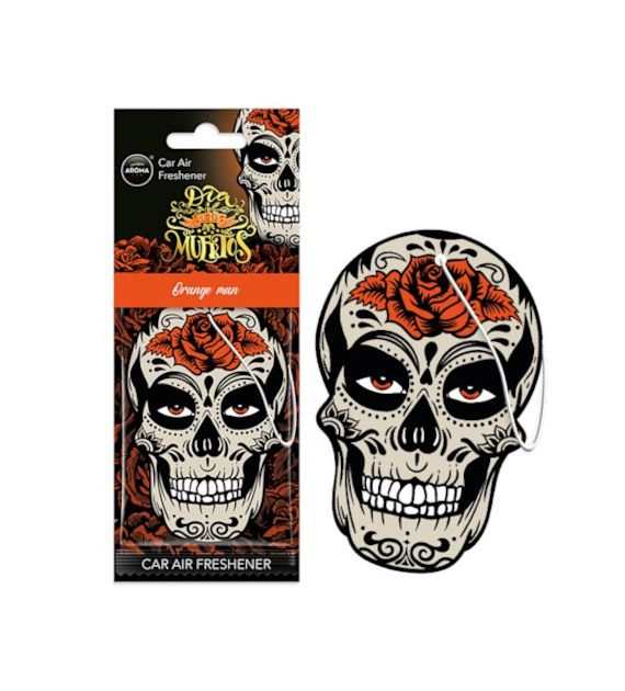 Zapach AROMA CAR Muertos ORANGE MAN SKULL  *103798* (op. 24szt)