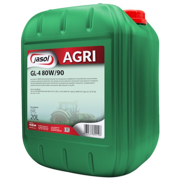 Olej JASOL AGRI GL-4 80w/90  20l