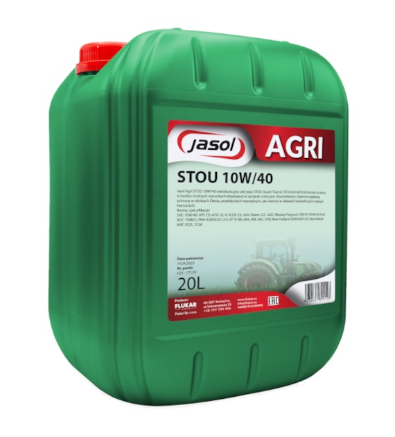 Olej JASOL AGRI STOU 10w/40  20l