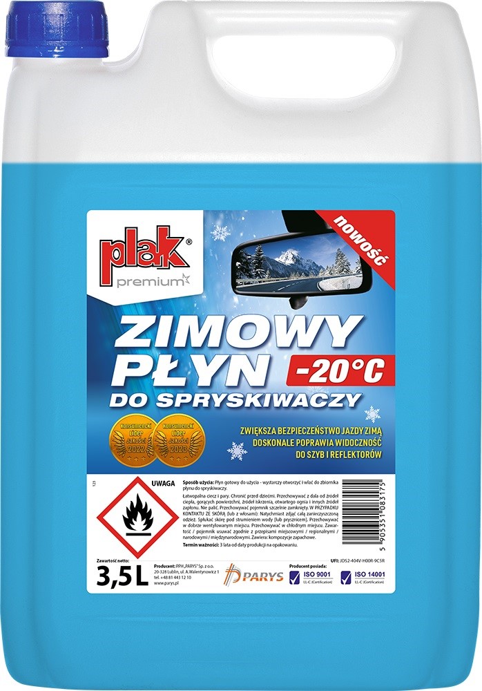 Płyn do sprysk.zimowy PLAK -20C op. 3,5l etanol