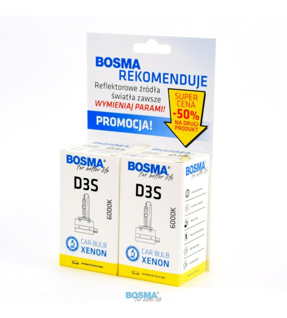 Żarówka Xenon DUO PACK 35w D3S !! 2SZT. !!  Bosma 6000K *9525D*