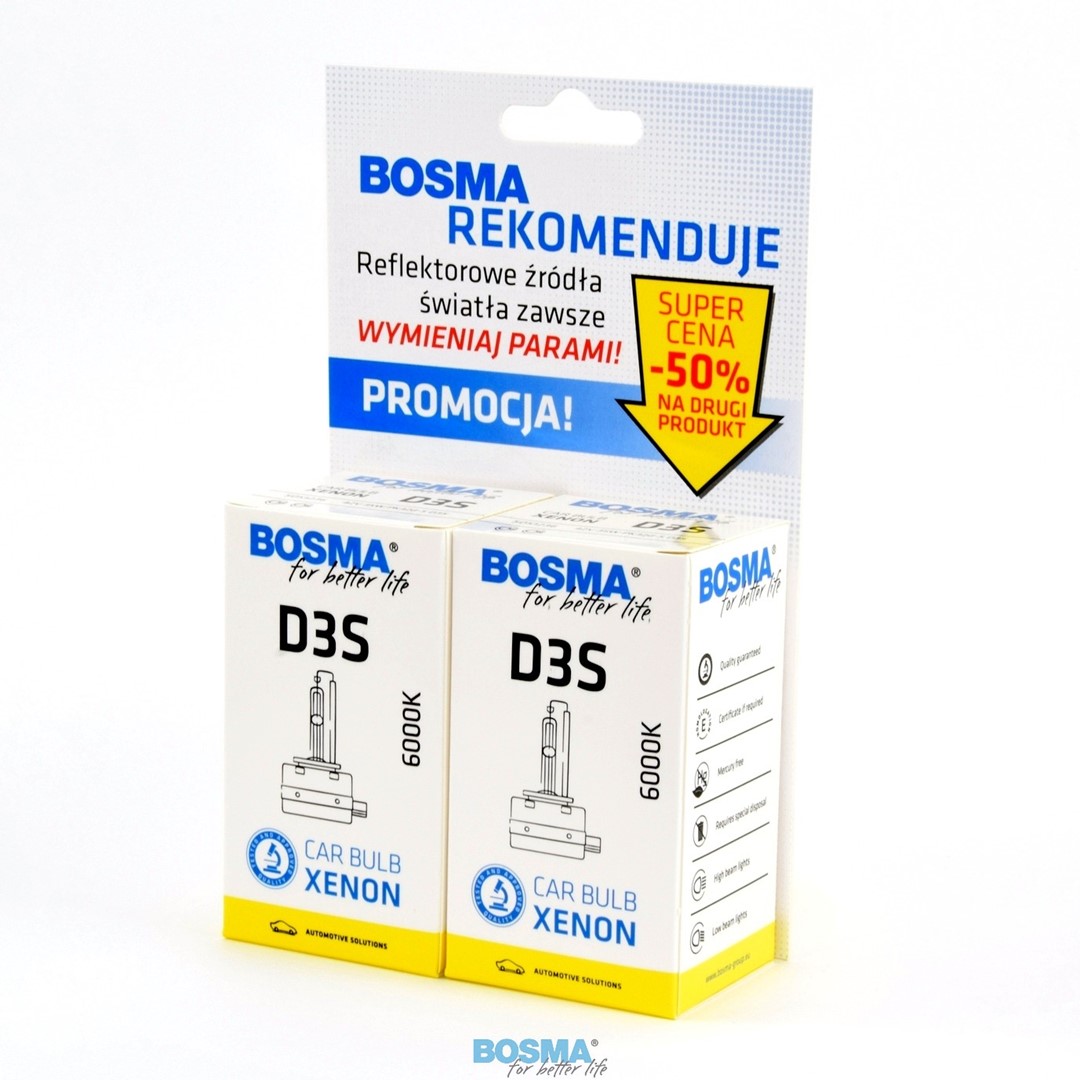 Żarówka Xenon DUO PACK 35w D3S !! 2SZT. !!  Bosma 6000K *9525D*