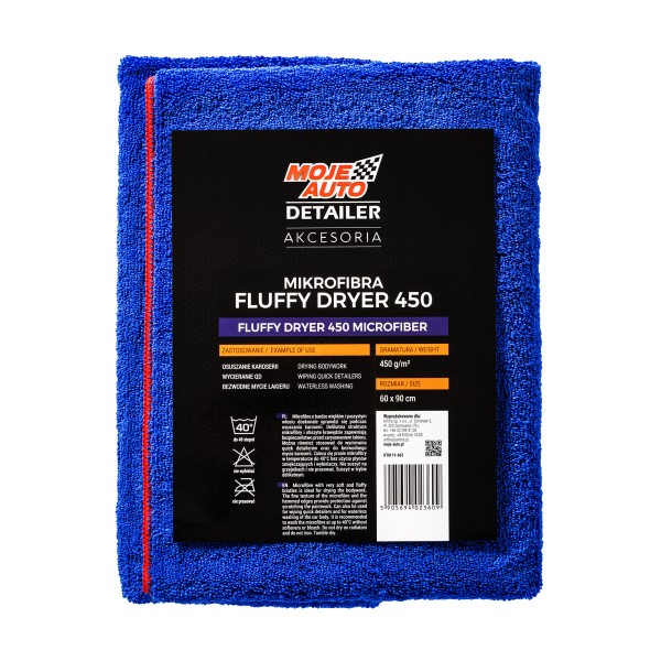 Moje Auto Detailer Mikrofibra FLUFFY DRYER 450g/m2 60x90cm (19-662)