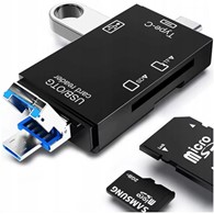 Czytnik kart mini 5w1 KART SD USB MICRO TYP-C MICROSD USB-C *XJ4721*