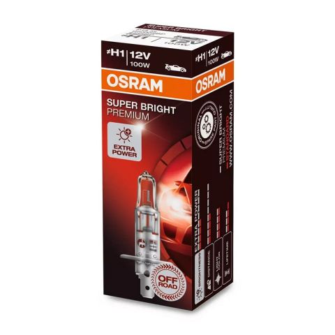 Żarówka 12V H1  100W SUPER BRIGHT PREMIUM OSRAM  (Składane pudełko) qq