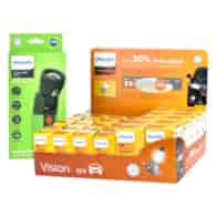 Żarówka 12V Display Philips +30% (20H7+10H4)  + Latarka Zoom Xperion 3000 Line Philips