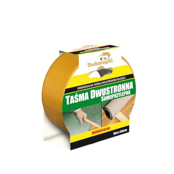 TECHNICQLL- Taśma dwustronna uniwersalna rolka 10m/50mm