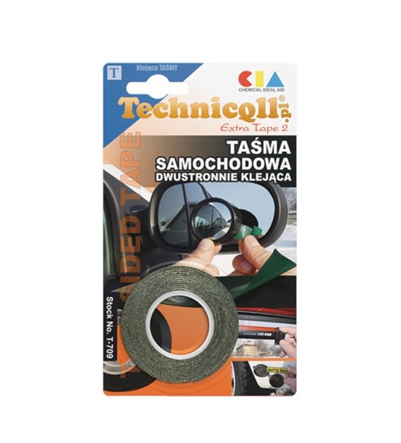 TECHNICQLL- Taśma samochodowa dwustronna 1,5m x 19mm