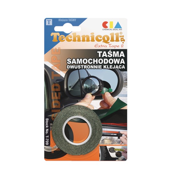 TECHNICQLL- Taśma samochodowa dwustronna 1,5m x 19mm