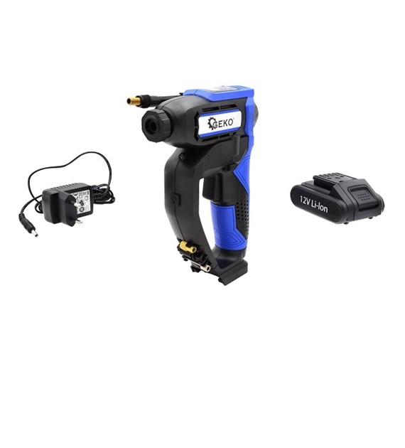 GEKO Kompresor bezprzewodowy akumulatorowy 12v LCD 150PSI qq